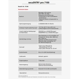Cylindre Burg Wächter secuENTRY pro 7100