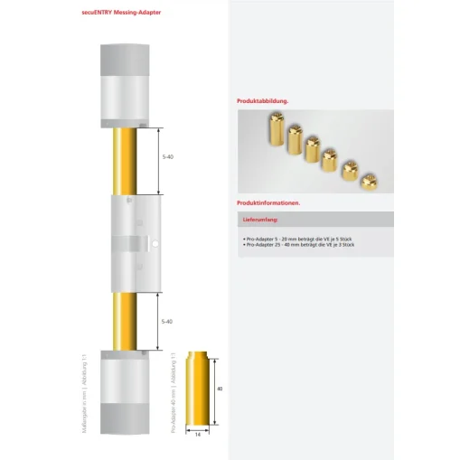 Burg Wächter adaptateur secuENTRY pro 30mm