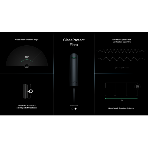Ajax Fibra GlassProtect Noir