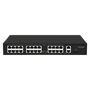 Commutateur PoE 24 ports PoE, 2 ports Gigabit, 1 SFP Gigabit