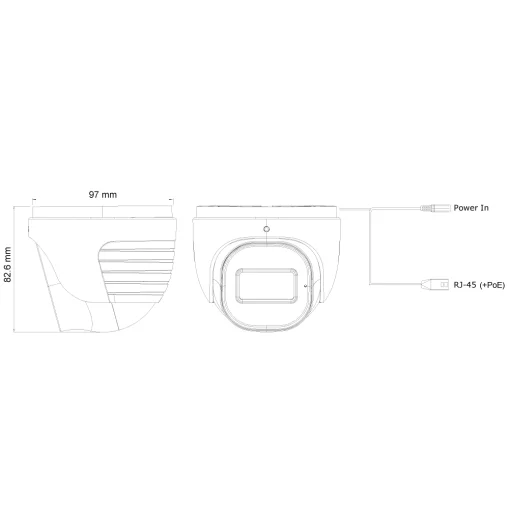 Provision DI-340IPEN-G-28 20M IR 4MP Analyse IA Caméra fixe dôme/tourelle