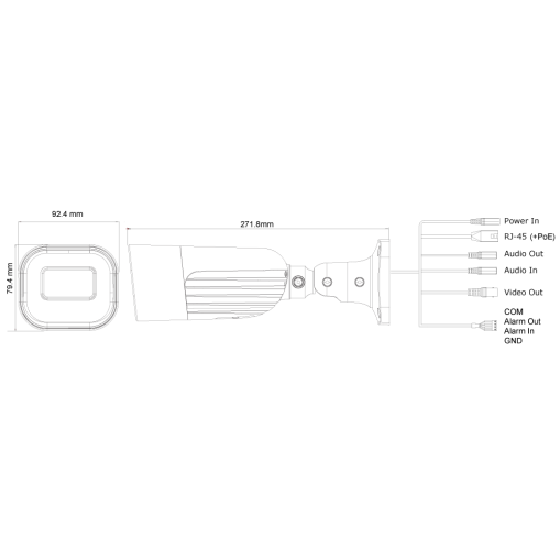 Provision I6-340IPEN-MVF 60m IR 4MP DDA Analytics Caméra bullet à objectif motorisé