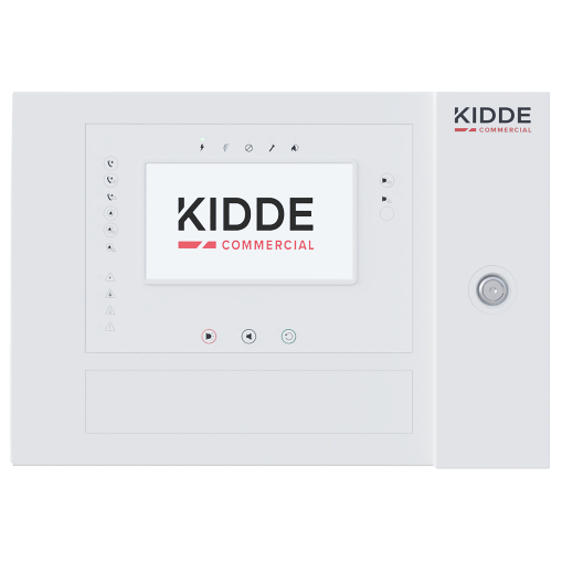 2X Répéteur de centrale dalarme incendie adressable avec écran tactile et éléments de commande pour pompiers, petit boîtier