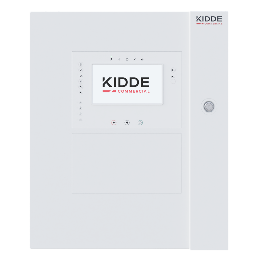 2X Centrale dalarme incendie adressable avec écran tactile, 2 boucles, avec bloc dalimentation plus grand