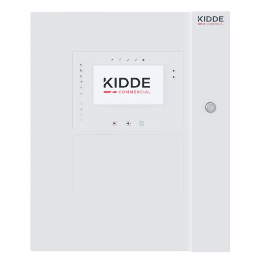 2X Centrale dalarme incendie adressable avec commande incendie à écran tactile, 2 boucles, avec bloc dalimentation plus grand