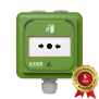 2X D&eacute;tecteur manuel dincendie adressable intelligent de la s&eacute;rie Excellence avec isolateur, r&eacute;sistant aux intemp&eacute;ries