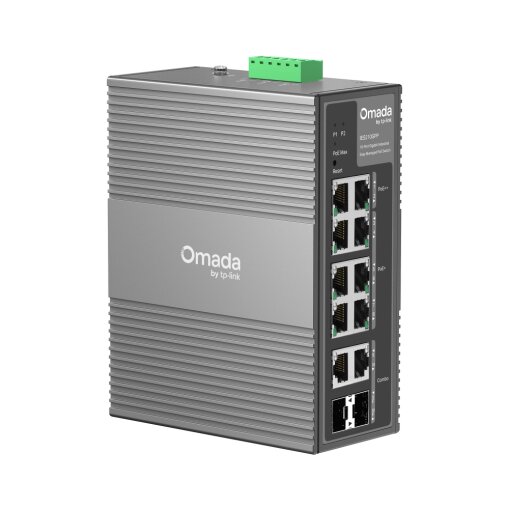 Omada 10-Port Gigabit Industrial Easy Managed Switch with 6-Port PoE+ and 2-Port PoE++