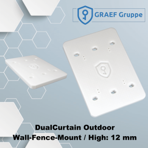 DualCurtain Outdoor Wall-Fence Mount-12 White