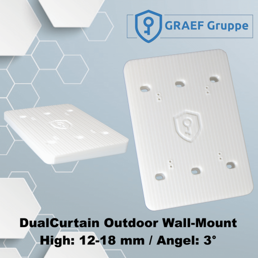 Dualcurtain Outdoor Wall Mount-12-18 3° white
