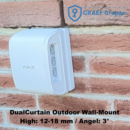 Dualcurtain Outdoor Wall Mount-12-18 3° white