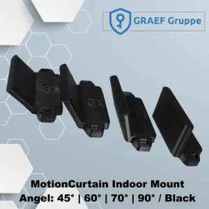 MotionCurtain Indoor Mount Black  45&deg; / 60&deg; /...
